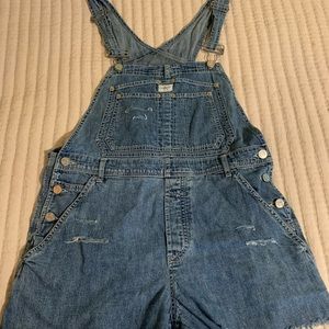 Calvin Klein cutoff overalls